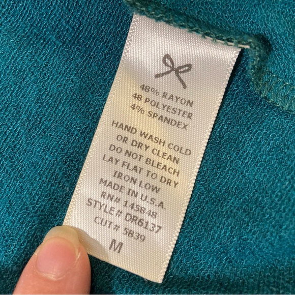 Everly ModCloth Teal Sleeveless Mock Turtleneck Dress Women’s Medium - Picture 4 of 10